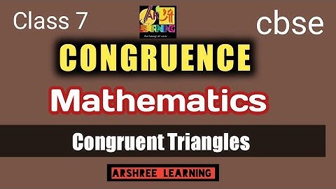 Congruent Triangles Try these page 148 Q3,4 (Part 6) Class 7
