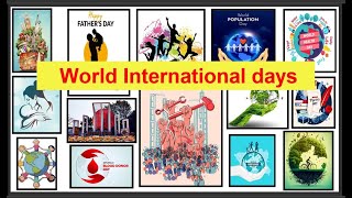 Test your knowledge about World International days | World Important Days