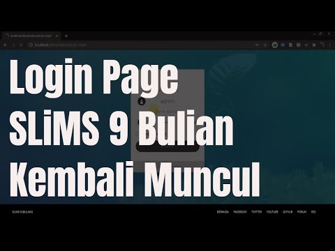 Menampilkan Halaman Login Page SLiMS 9 Bulian