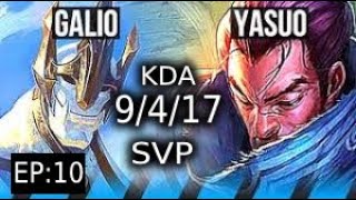 WILD RIFT Road To Master Galio vs Yasuo MID (full gameplay) Ep:10