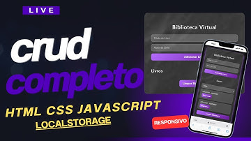 Mini Projeto JavaScript: CRUD Completo com LocalStorage (do zero e responsivo)