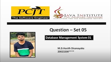 Question Set 5 | Database Management System | Java Institute