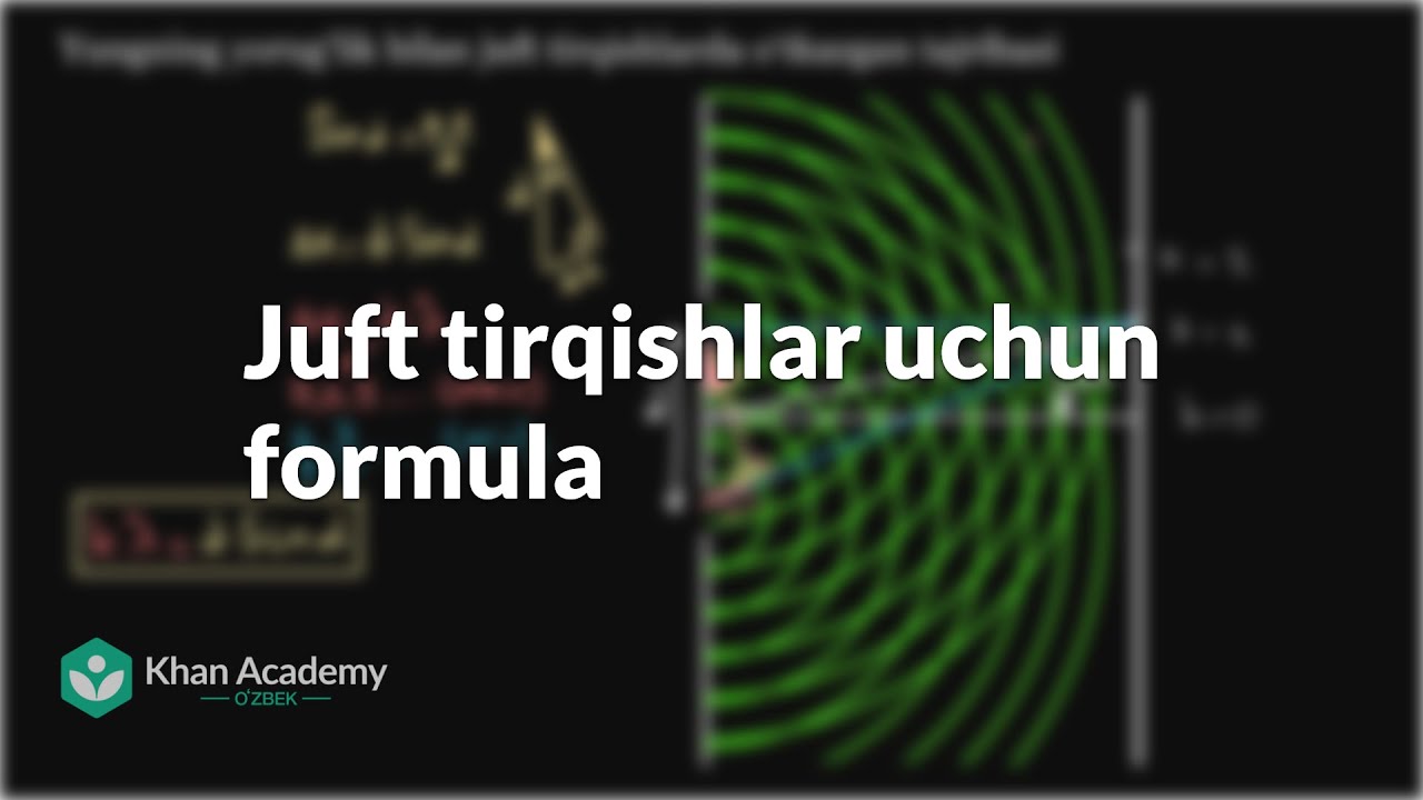 Juft tirqishlar uchun formula | Faradeyning elektromagnit induksiya qonuni | Fizika