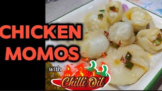 Chicken Momos 🥟 - Chicken Dumplings - Mamtu With Chilli Oil 🌶️ | Full Recipe | Homemade snack 🥟