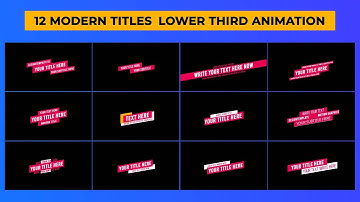 Modern Titles Lower Third Animation After Effects Template | Free AE Templates Promo, Intro