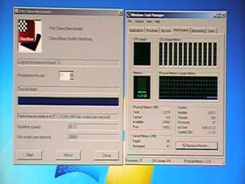Fritz Benchmark EVGA SR-2 12 Threads