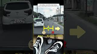For safety, wear flat-soled shoes when learning to drive for the first time #shorts