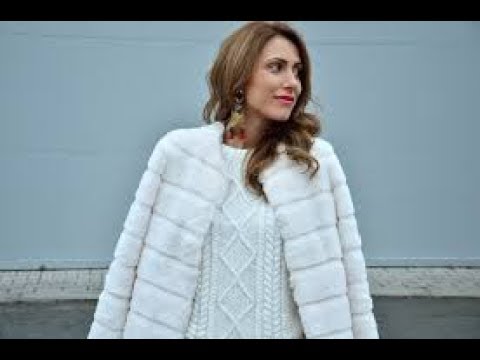 White Fur Coat style in winter - YouTube