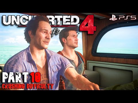 Uncharted 4: A Thief's End Part 10 Crushing First Blind Playthrough Legacy of Thieves Edition PS5 HD
