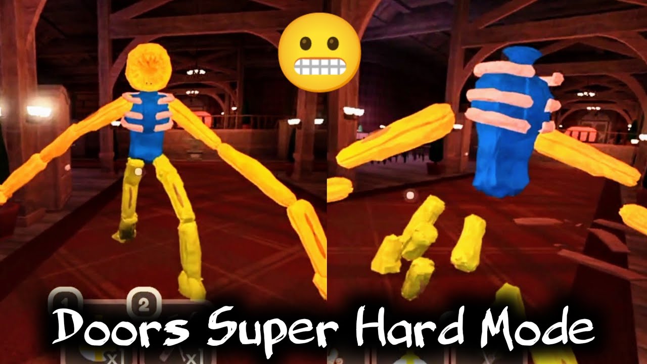 Doors Super Hard Mode New Yellow Figure Vs Grenade Crucifix Rarest Funny  Scene 