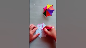 Thumbnail of Diy paper umbrella ☔☔#diy #craft #paper #umbrella #shorts #viral #youtubeshorts #craftystitch