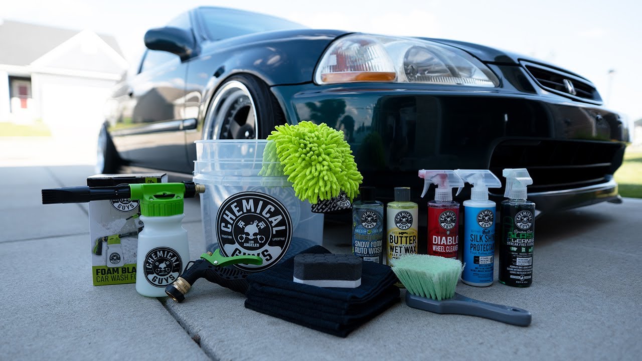 Detailing My 1998 Honda Civic | Chemical Guys Wash Kit - YouTube