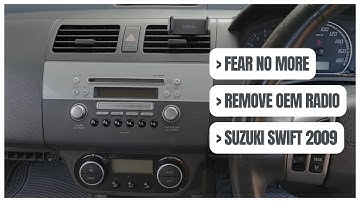 Part 1 - Fear No More: How to radio original removal SUZUKI SWIFT 2009 CD Player (2004 - 2010)