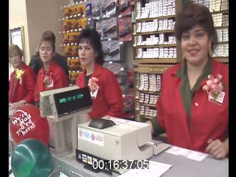 Early Christmas shopping at a Woolworth store in 1990