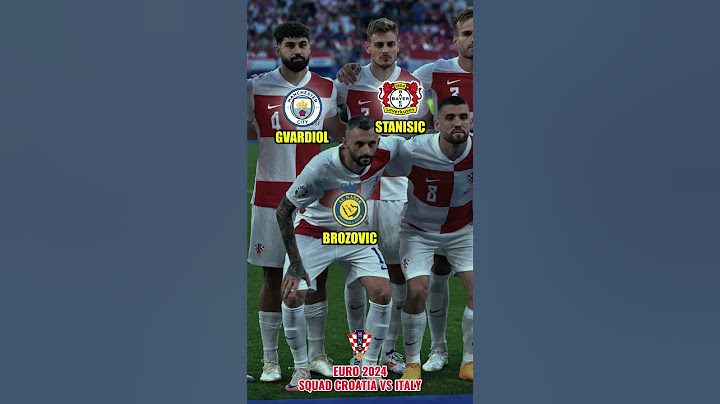 Squad Croatia vs Italy Euro 2024 (players club)