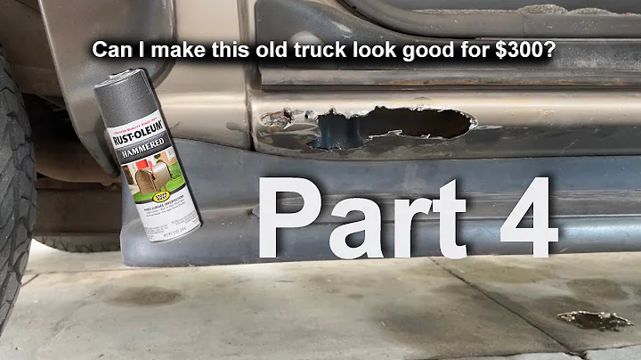 Painting a Truck with Rustoleum Hammered Spray Paint Part 4
