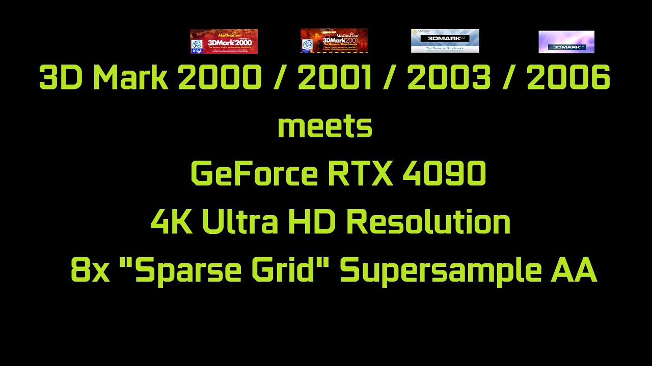 [Retro] 3DMark 2000/2001/2003/2006 | Benchmark + Demo Roundup | 4K ...