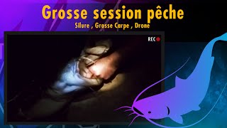 Silure , Grosse Carpe , Drone | Grosse session pêche