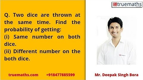 Two dice are thrown together the probability of getting the same number on both dies is