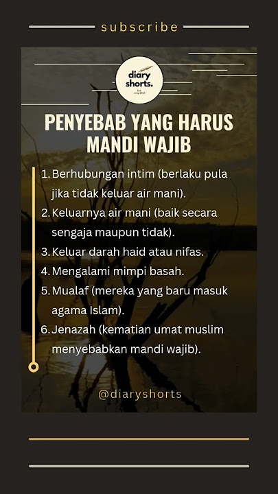 Penyebab yang harus mandi wajib
