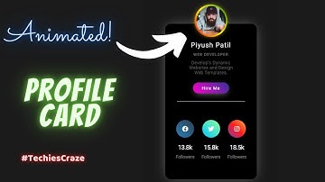 Cool! Profile Card with Animated Gradient Border around User Image using HTML & CSS | TechiesCraze