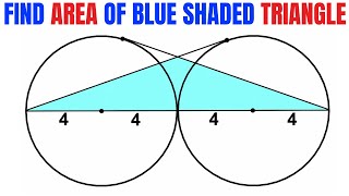 Geometry Question that stumped many on the Social Media! | Find Area of the Blue Shaded Triangle