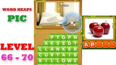 Word Heaps: Pic Puzzle Level 66 - 70 | All Answers | Walkthrough