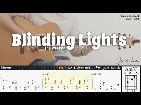 Blinding Lights - The Weeknd | Fingerstyle Guitar
