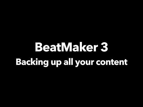 BeatMaker 3 Quick Tip: How to backup all your files.