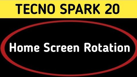 How to turn on home screen rotation, Tecno Spark 20 me home screen auto rotation on off kaise Karen