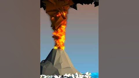 3D Volcano #3d #blender #princeraihan #shorts