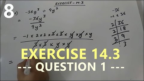 Class 8th Maths: Factorisation Exercise 14.3 Question 1 NCERT solutions for class 8 maths