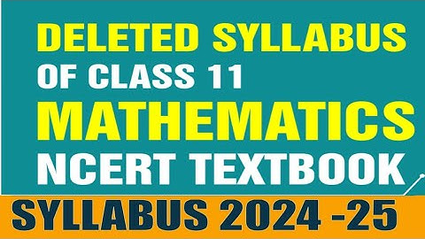 cbse class 11th maths syllabus 2024-25 | cbse syllabus 2024-25 #maths