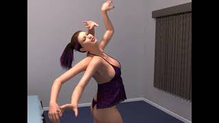 3D four arms Violet dance