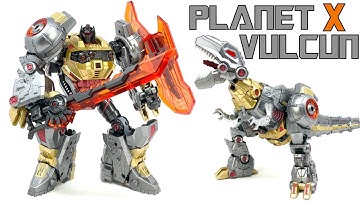 Planet X GRIMLOCK Transformers Fall Of Cybertron VULCUN Metallic Edition Review