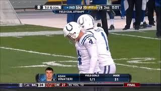 Pat McAfee “We are kicking it” Troy Polamalu Sunday Night Football 2014 Colts @ Steelers
