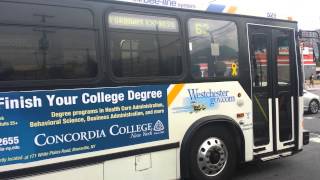 Bee-Line Bus: Fordham Bound Neoplan AN460 [#529] Route 62 EXP at Boston Road & Dyre Avenue