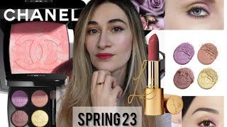 New CHANEL SPRING 2023 LE BLANC MAKEUP COLLECTION|BLUSH + EYESHADOW PALETTE|Lisa Eldridge Pompadour