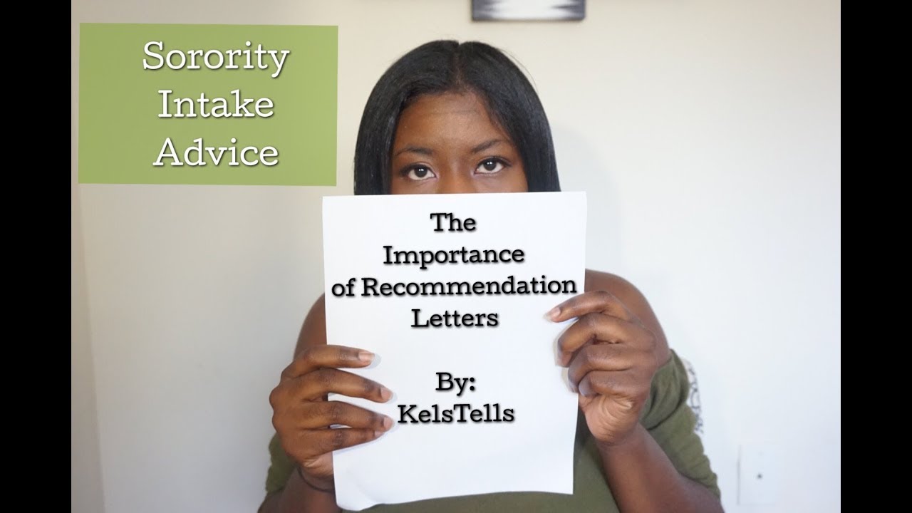 How to Get Sorority Recommendation Letters  NPHC Intake Advice  KelsTells