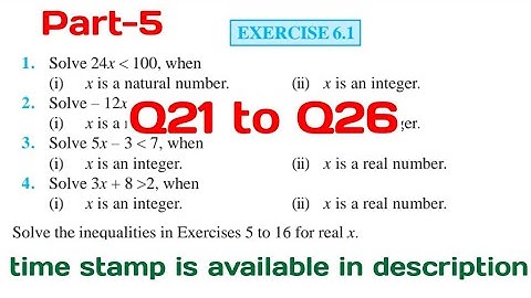 Ex 6.1 class 11 maths ncert Linear Inequalities Q21 to Q26
