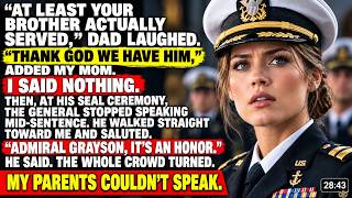 My Parents Mocked Me at My Brother’s SEAL Ceremony — Then the General Revealed My Rank