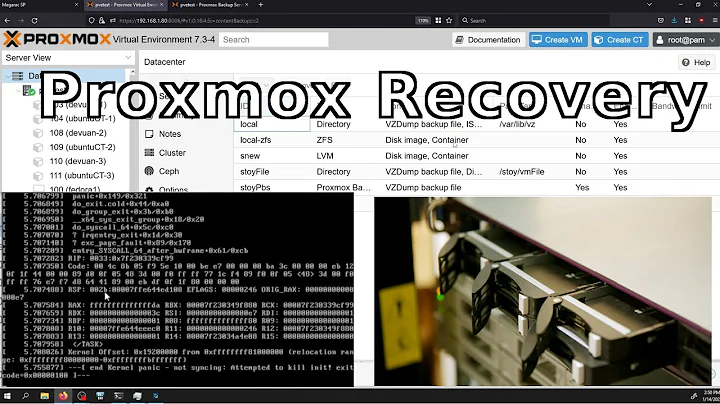 Proxmox Kurtarma: Ana sunucu arızası sonrası VM'leri çalıştırmak