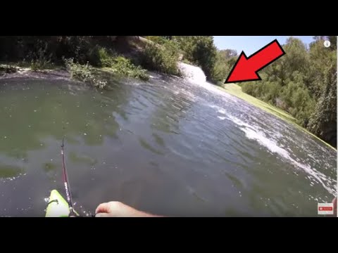 kayak flight Big Bass Catch at Urban Spillway. First Kayak Fishing trip. Walmart employees pick my lures.