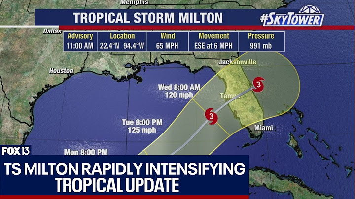Tropical Storm Milton gaining strength