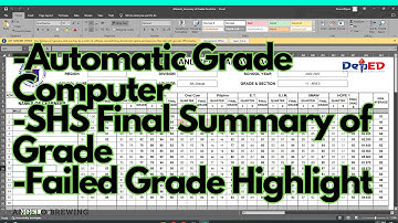 How to make Senior High School Summary of Grade in Excel/ Automated Grade