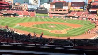 Entering our luxury suite at the Cardinals game