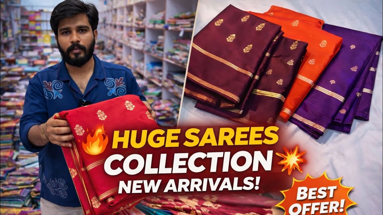 Chickpet  Best Saree Wholesale Shop | Shop Walk thru Video | Ugadi Special | Courier Available 