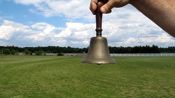 19th Century Brass Single Room School House School Bell