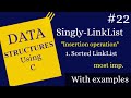 Insertion in sorted link list|advantages|lec-22