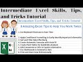 Intermediate Excel Skills, Tips, and Tricks Tutorial 8 Amazing Excel Tips to Help YouWorkTwicas Fast